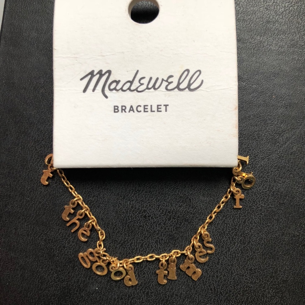 Madewell “let the good times roll” charm bracelet